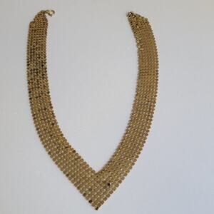 Gold Tone Scale Necklace- Vintage Fashion For Women